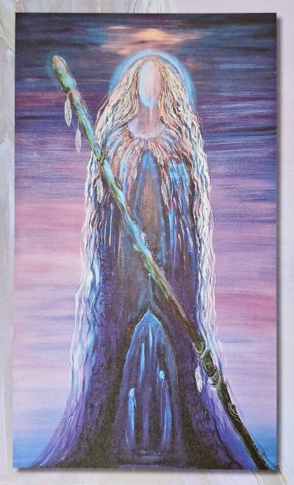 New wheel of the year sacred art cards created by Goddess artist Tiana - Cerridwen Dark Mother at Samhain