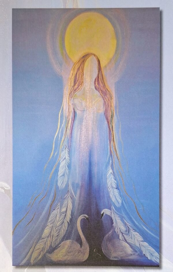 New wheel of the year sacred art cards created by Goddess artist Tiana - Bridget, Maiden Goddess of Imbolc