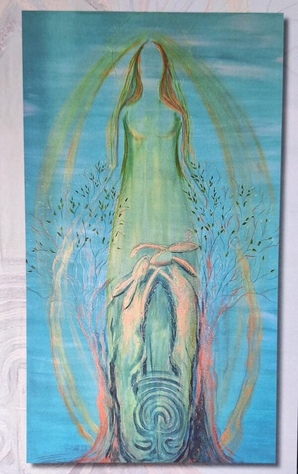 New wheel of the year sacred art cards created by Goddess artist Tiana - Artha, Goddess of the Spring Equinox. Mother of Fire