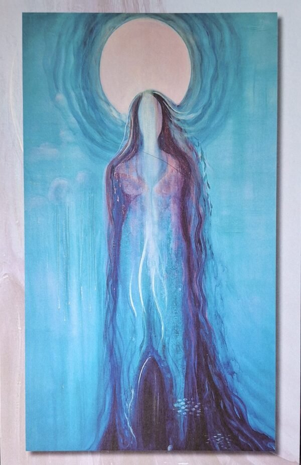 New wheel of the year sacred art cards created by Goddess artist Tiana - Goddess Domnu. Mother of Water at the Summer Solstice